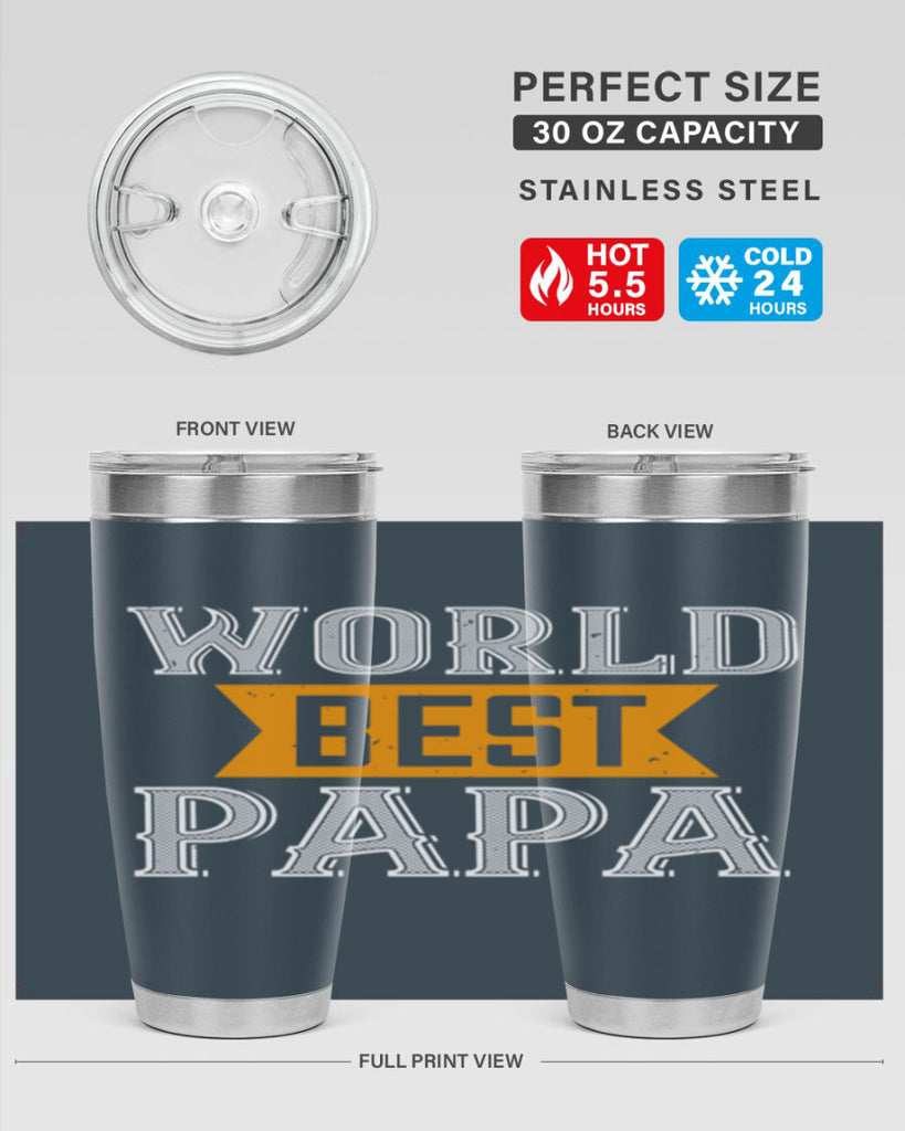 world best papa 1#- grandpa - papa- Tumbler