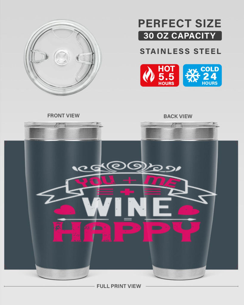 you me wine happy 1#- valentines day- Tumbler