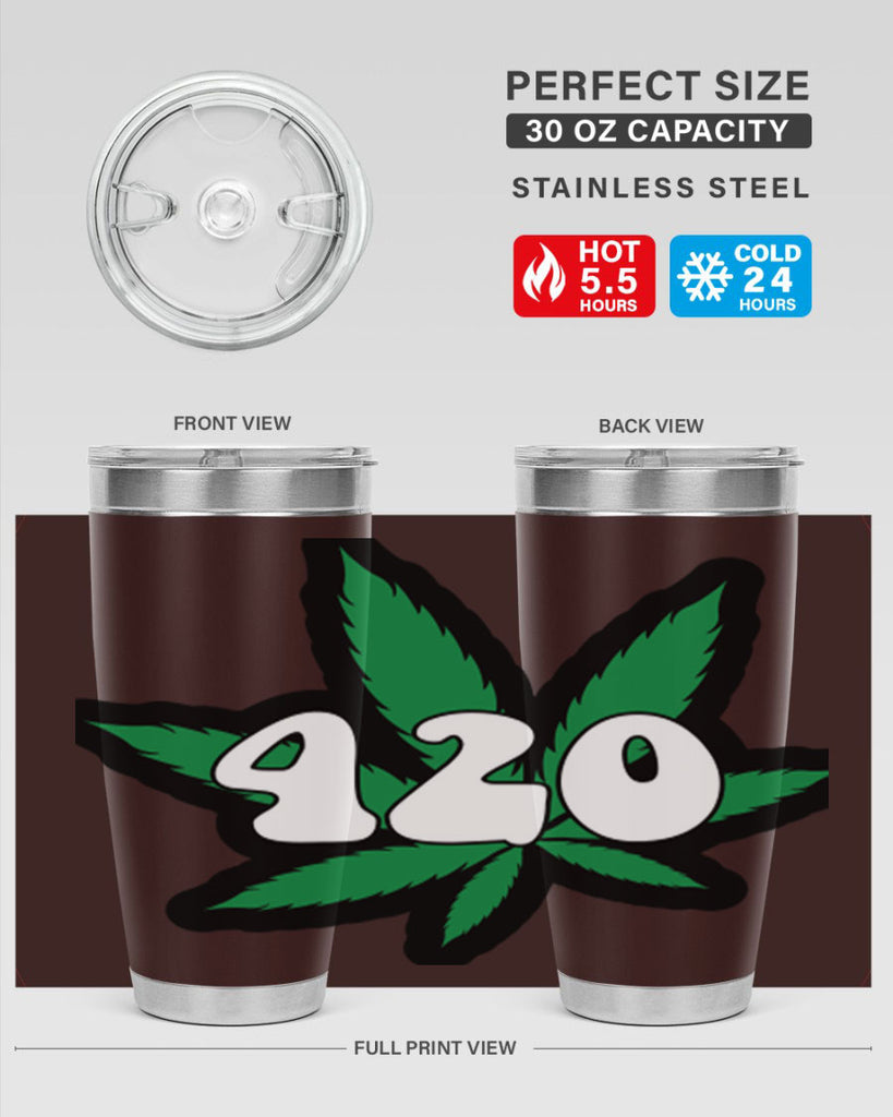 420 4#- marijuana- Tumbler