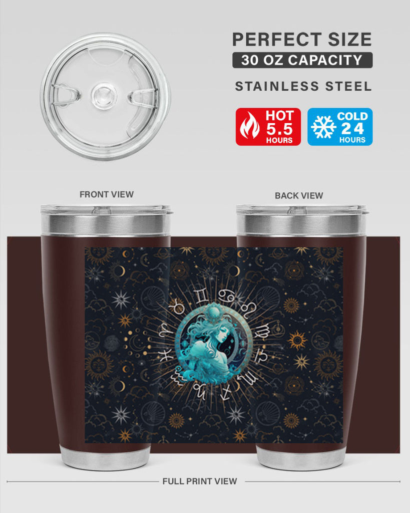 Aquarius Straight 66#- zodiac- Tumbler