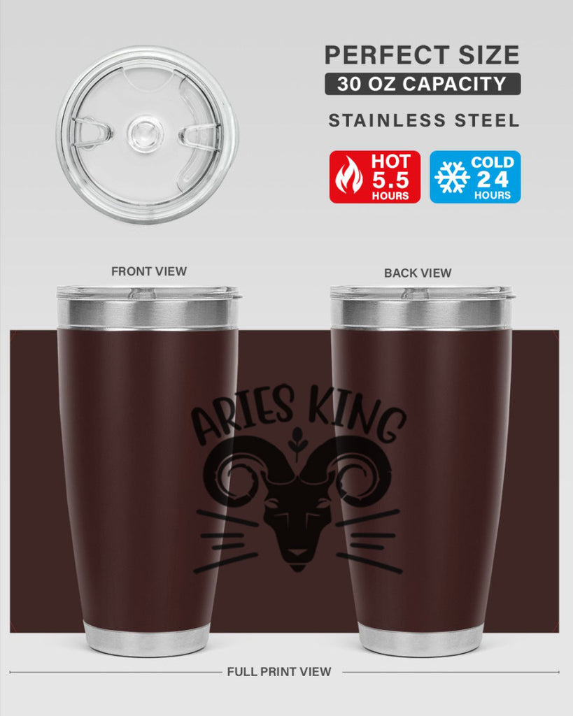 Aries king 109#- zodiac- Tumbler