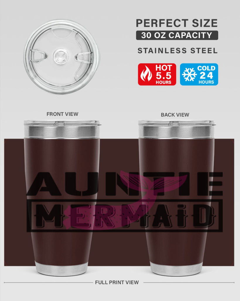 Auntie mermaid 18#- mermaid- Tumbler