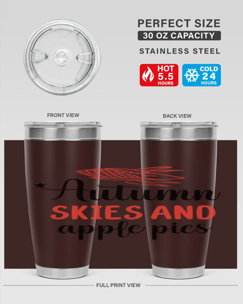 Autumn skies and apple pies 29#- fall- Tumbler