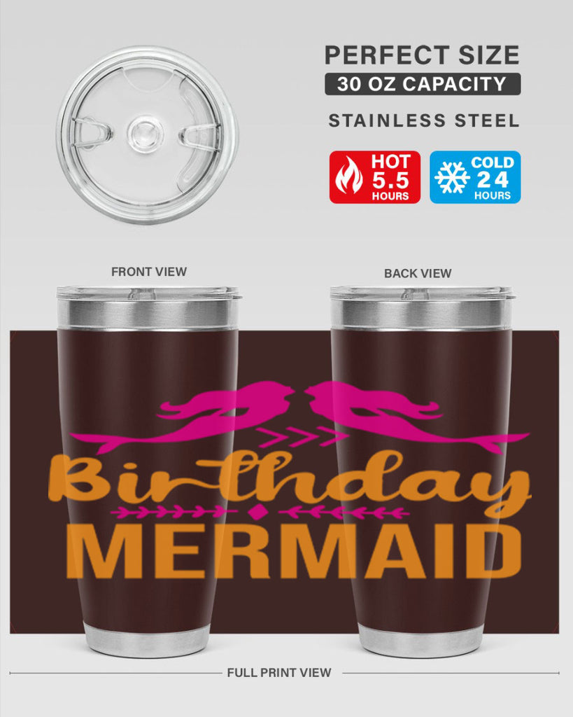 Birthday Mermaid 69#- mermaid- Tumbler