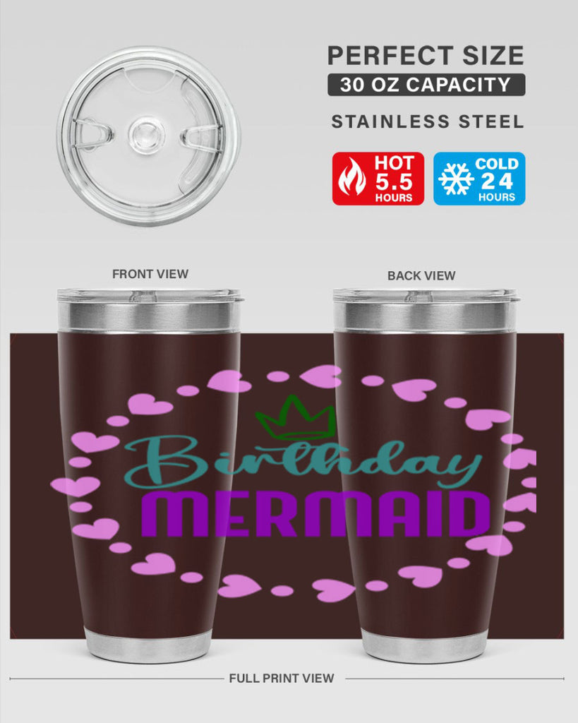 Birthday Mermaid 70#- mermaid- Tumbler