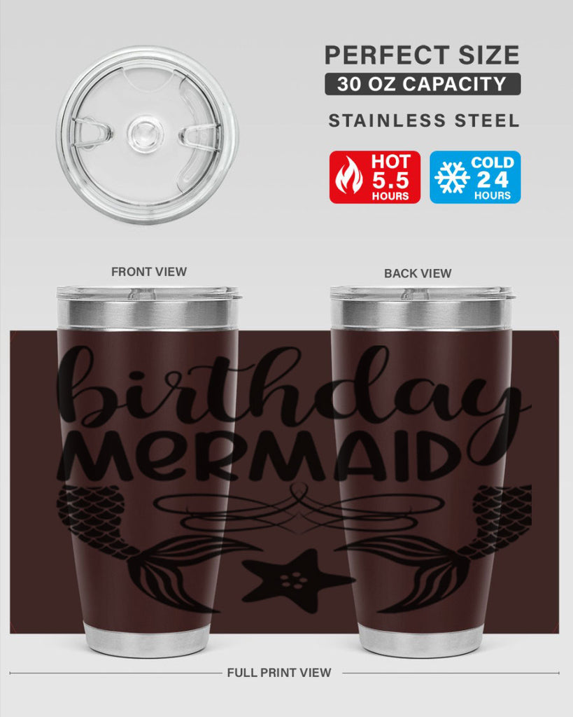 Birthday mermaid 76#- mermaid- Tumbler