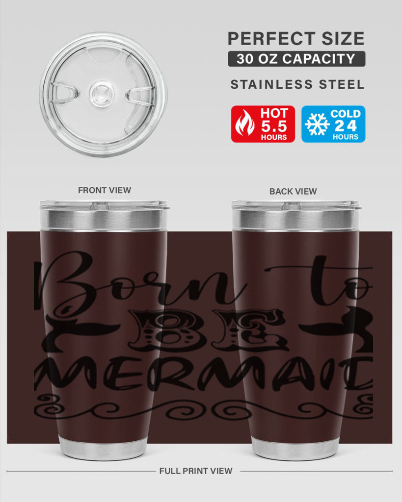 Born to be mermaid 84#- mermaid- Tumbler