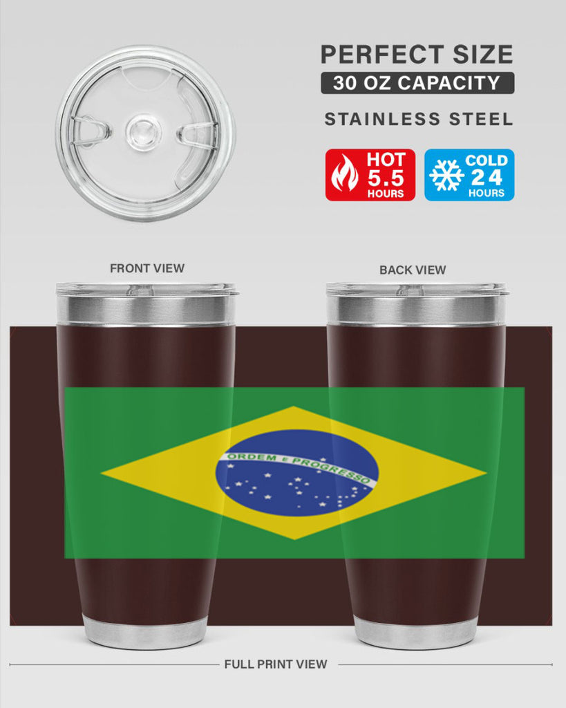 Brazil 174#- world flags- Tumbler