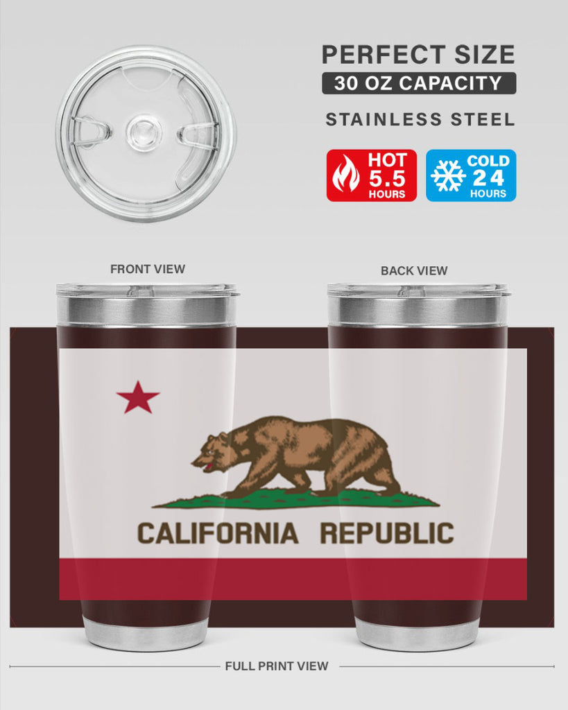 California 47#- Us Flags- Tumbler