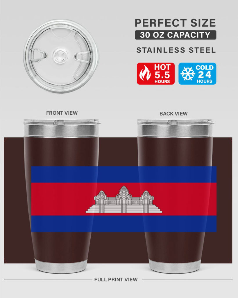 Cambodia 168#- world flags- Tumbler