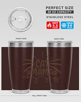 Cat Mama Style 5#- cat- Tumbler
