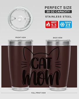 Cat Mom Style 85#- cat- Tumbler