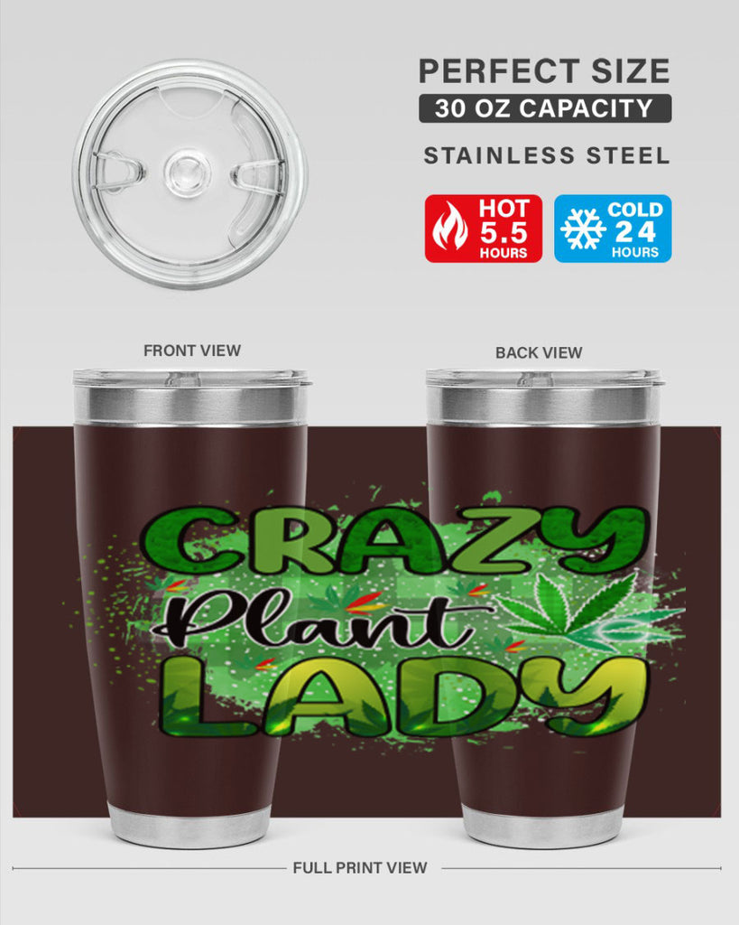 Crazy Plant Lady 64#- marijuana- Tumbler