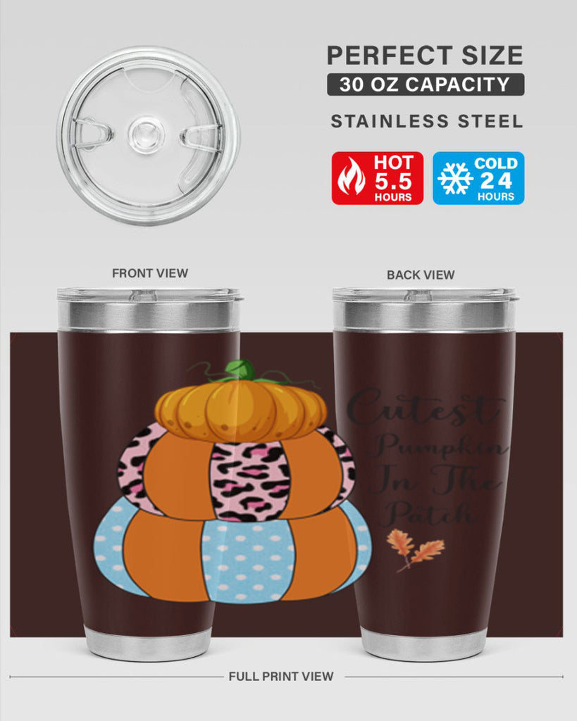 Cutest Pumpkin in the Patch 64#- fall- Tumbler