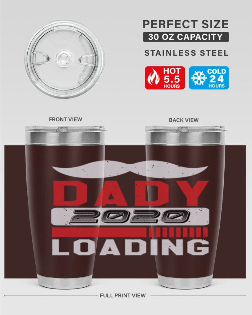 Dady Loading Style 44#- baby shower- tumbler