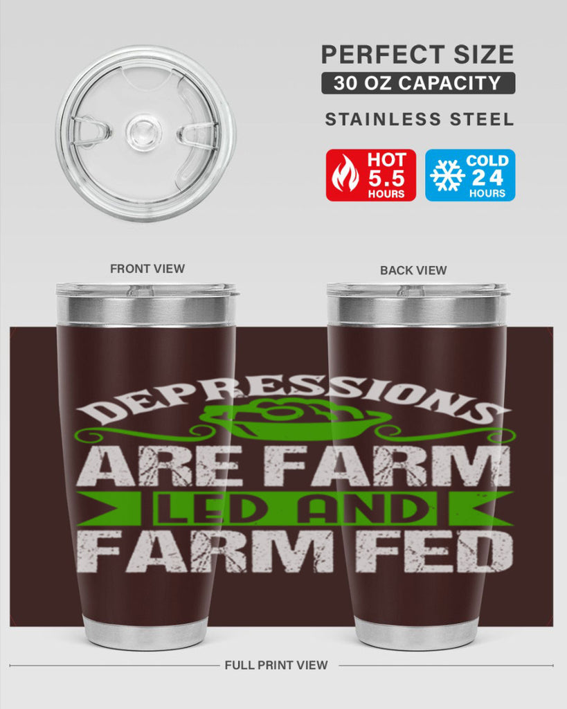 Depression are farm led and farmed 25#- farming and gardening- Tumbler