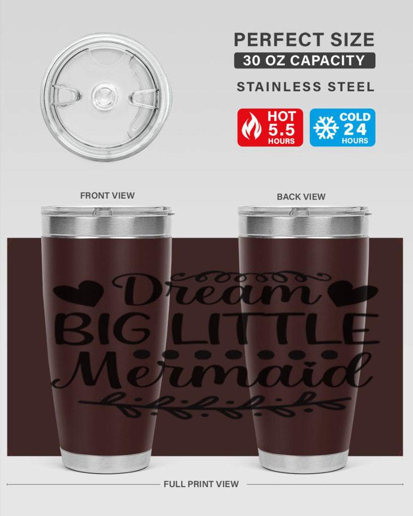 Dream big little mermaid 124#- mermaid- Tumbler