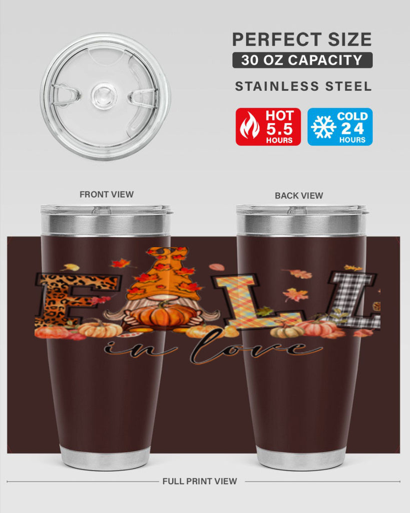 FALLinloveFallGnome 151#- fall- Tumbler