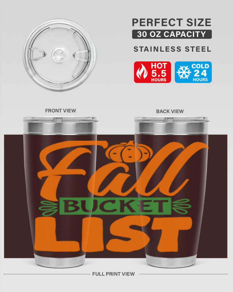Fall Bucket List 93#- fall- Tumbler