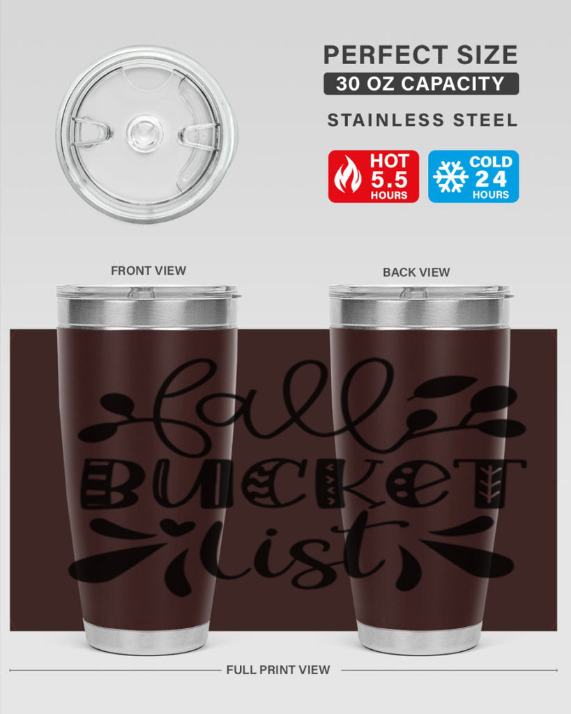 Fall Bucket List 94#- fall- Tumbler