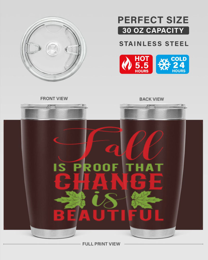 Fall is Proof That Change is Beautiful 121#- fall- Tumbler