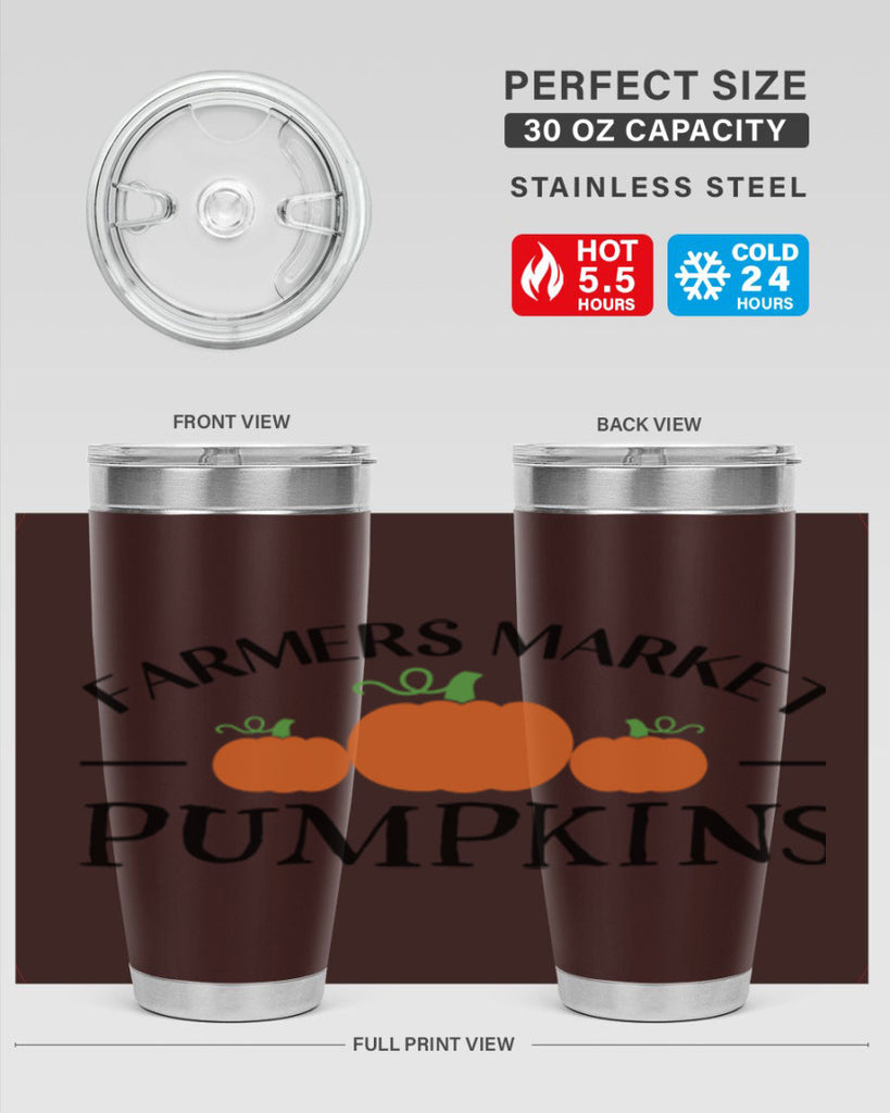 Farmers Market Pumpkins 178#- fall- Tumbler
