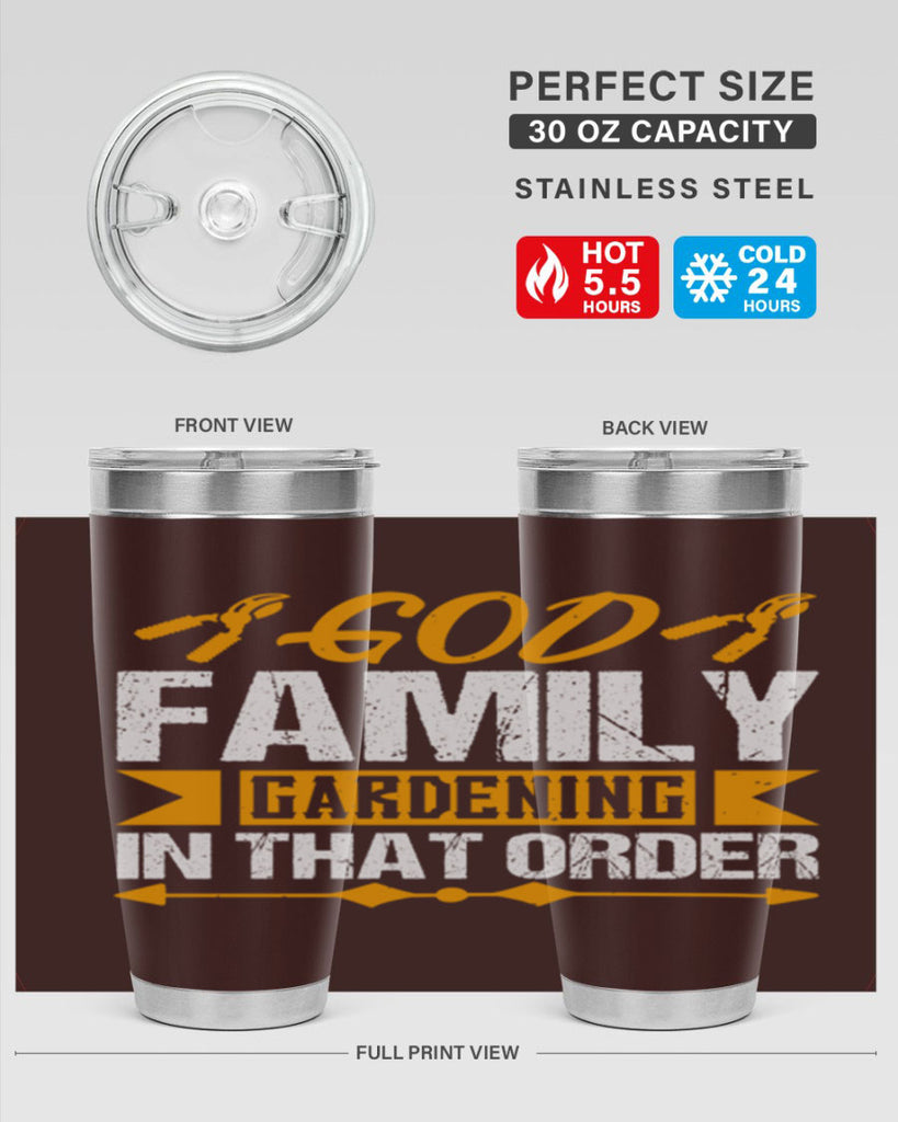 God Family Gardending in that order 60#- farming and gardening- Tumbler