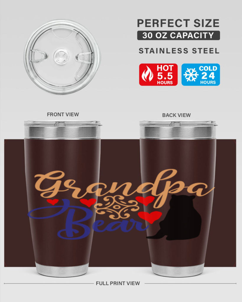 Grandpa bear 43#- grandpa - papa- Tumbler