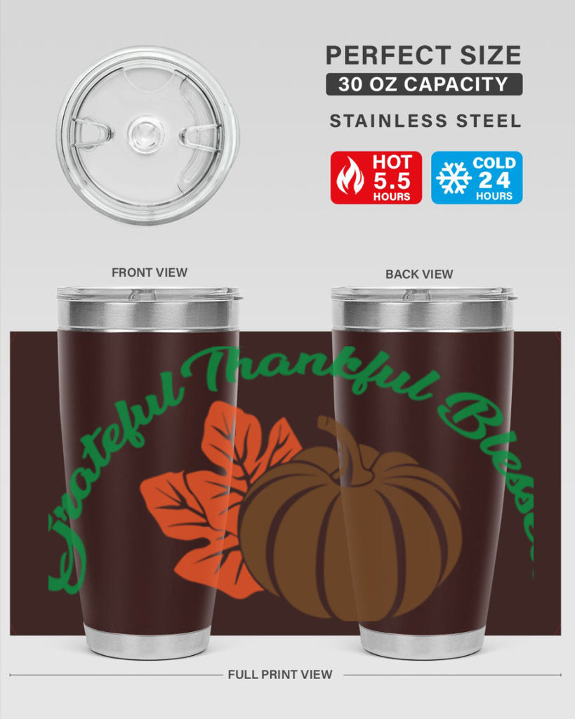 Grateful Thankful Blessed 214#- fall- Tumbler