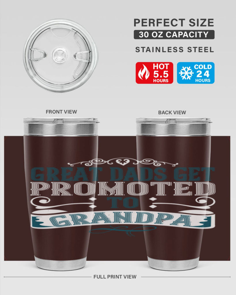 Great dads get promoted to grandpa 96#- grandpa - papa- Tumbler