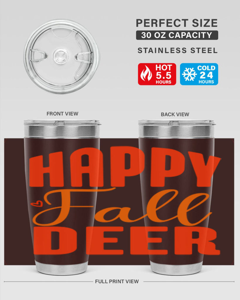 Happy Fall Deer Design 218#- fall- Tumbler