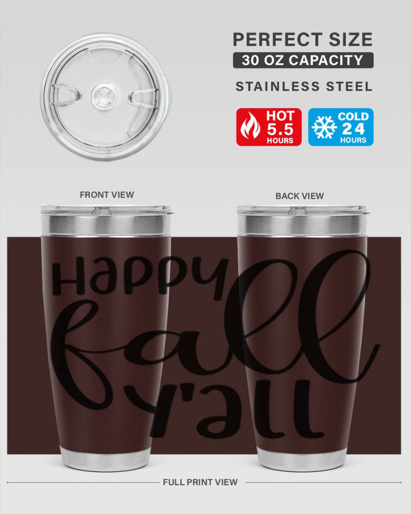 Happy Fall Y all 224#- fall- Tumbler