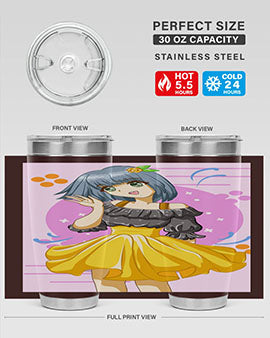 Happy and funny girl with black yellow dress in summer 41#- anime- Tumbler
