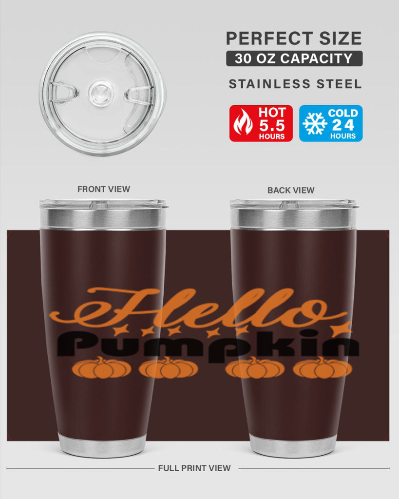 Hello Pumpkin 292#- fall- Tumbler