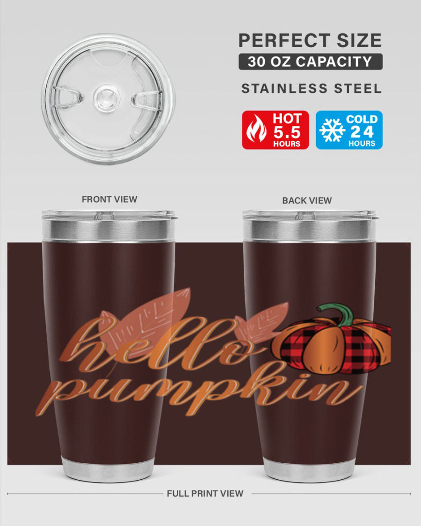 Hello Pumpkin 294#- fall- Tumbler