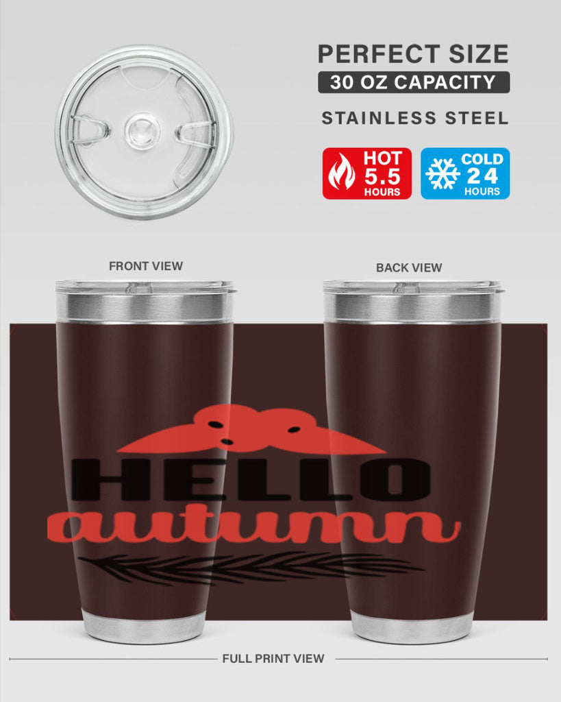 Hello autumn 269#- fall- Tumbler