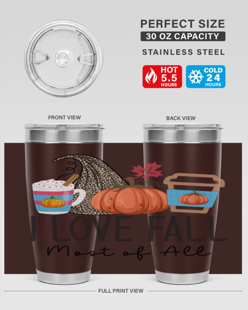 I Love Fall Most of All 332#- fall- Tumbler