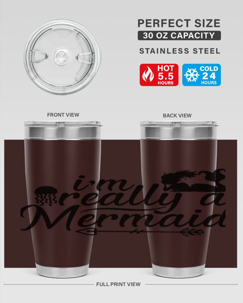 I m Really A Mermaid 213#- mermaid- Tumbler