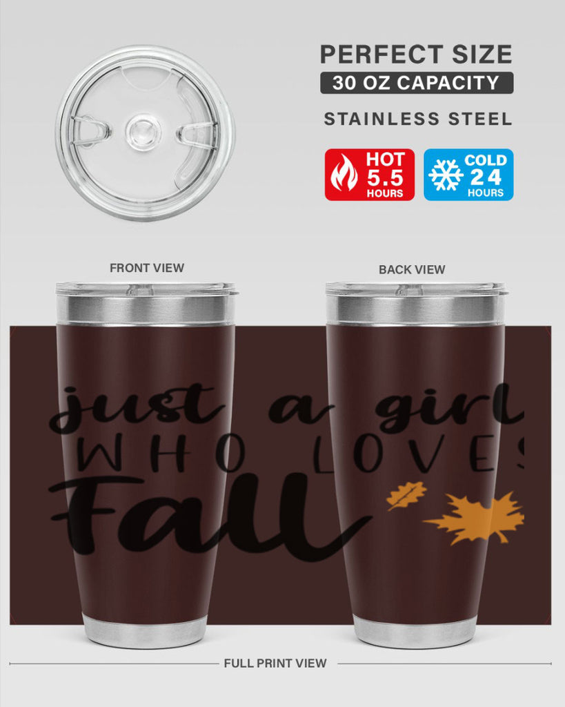Just A Girl Who Loves Fall 380#- fall- Tumbler