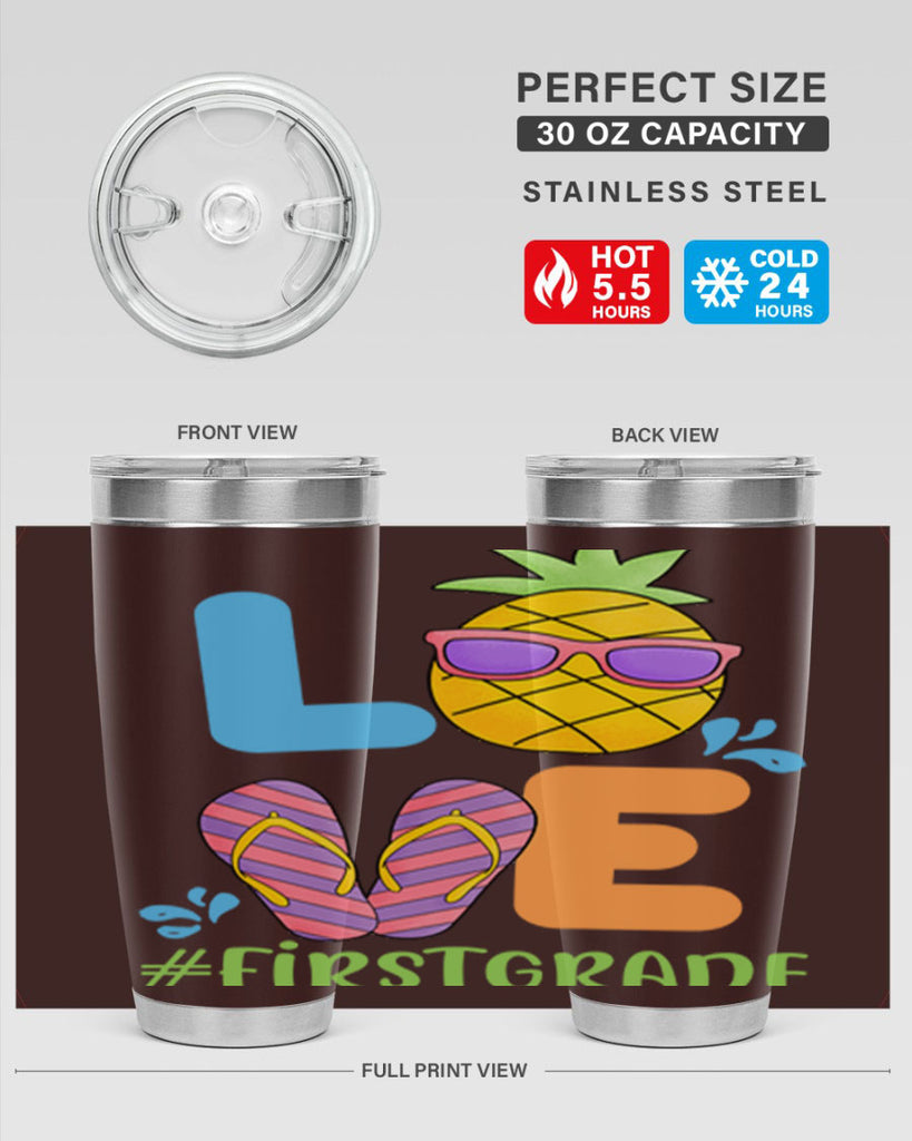 LOVE 1st Grade Summer Pineapple 8#- 1st grade- Tumbler