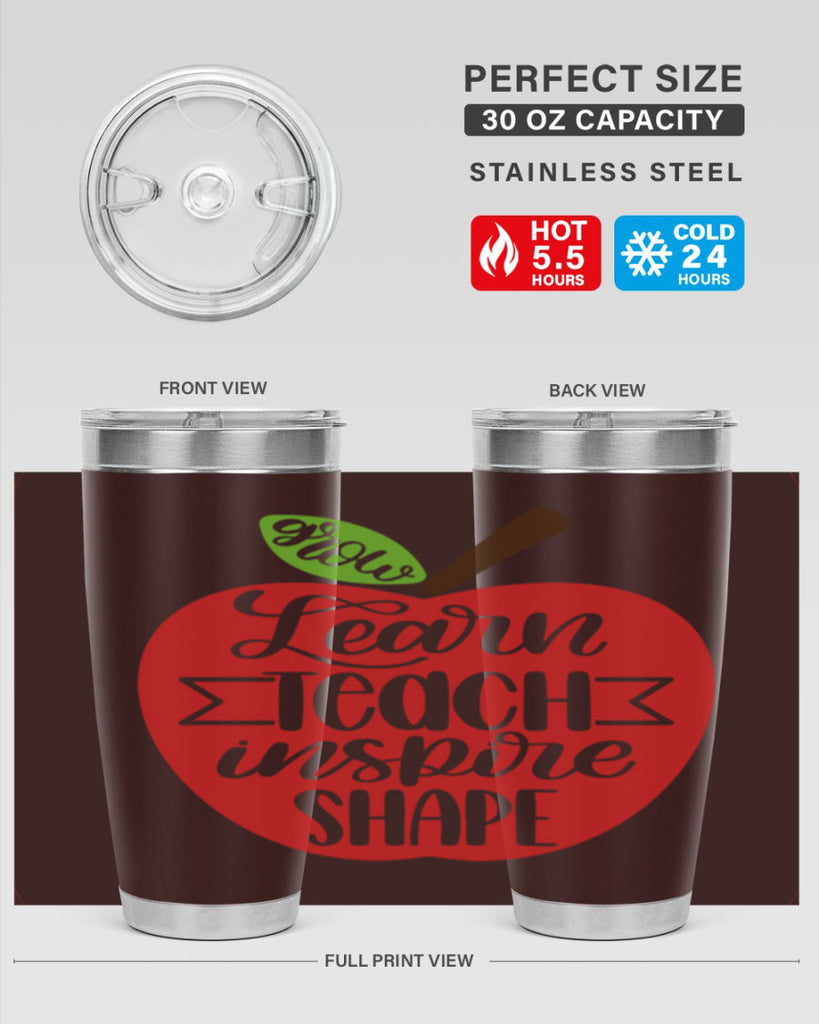 Learn Teach Inspire Shape Style 68#- teacher- tumbler