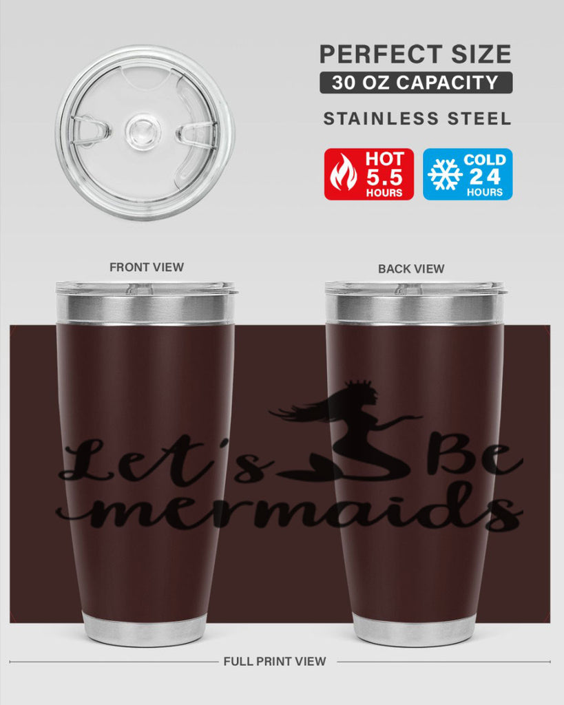 Lets be mermaids design 302#- mermaid- Tumbler