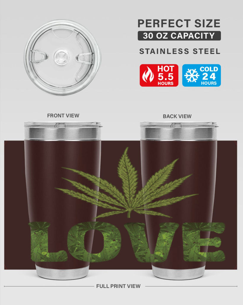 Love Sublimation 192#- marijuana- Tumbler