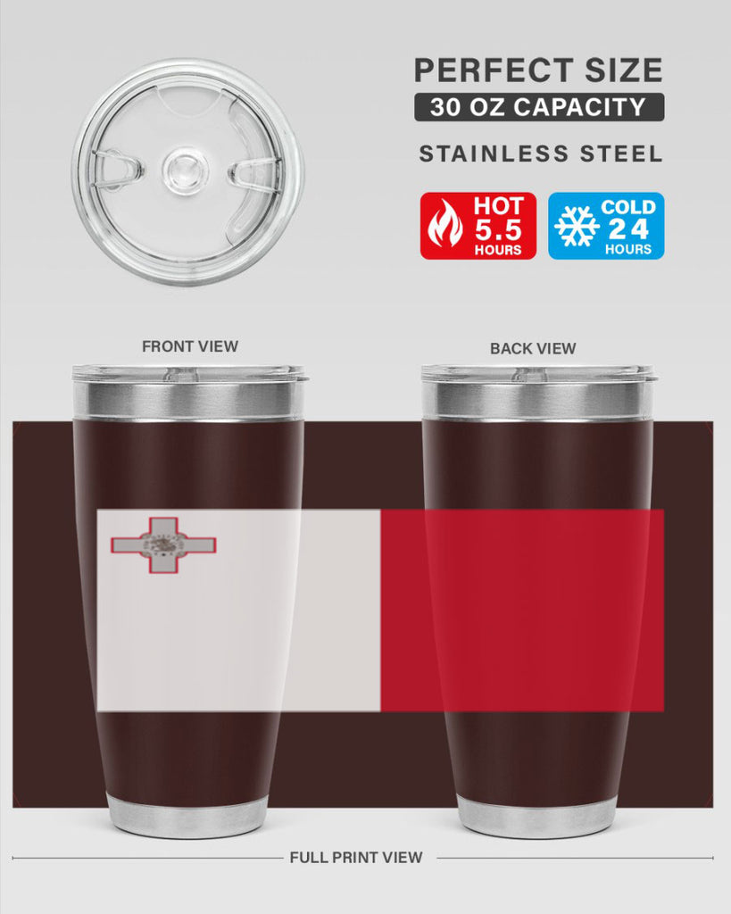 Malta 91#- world flags- Tumbler