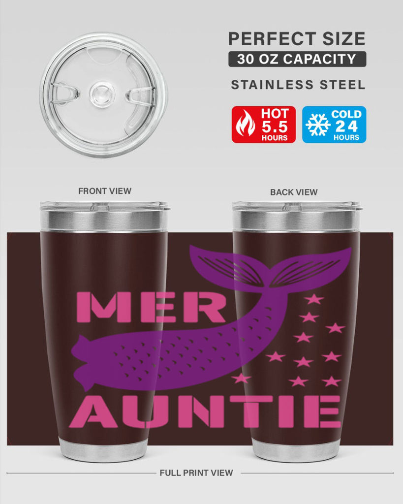 Mer Auntie 320#- mermaid- Tumbler