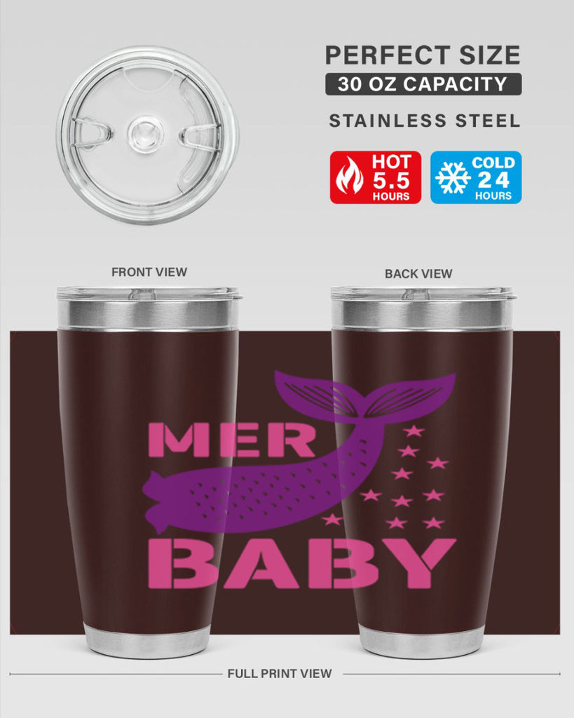 Mer Baby 321#- mermaid- Tumbler