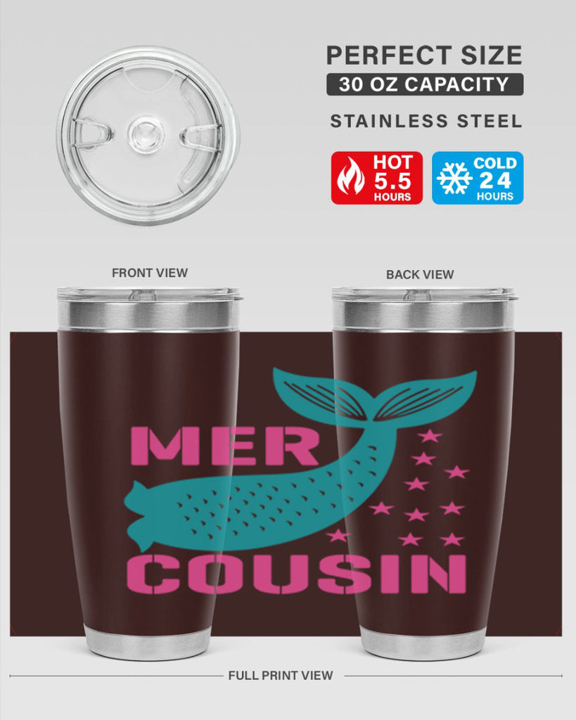 Mer Cousin 324#- mermaid- Tumbler
