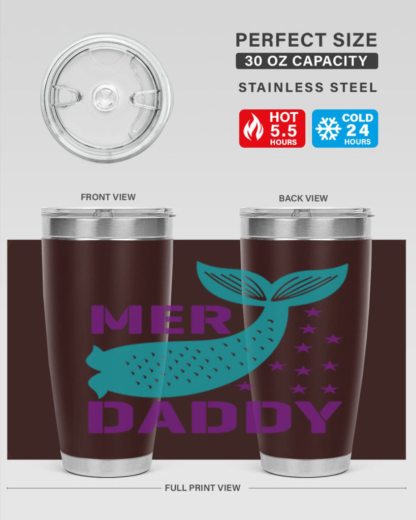 Mer Daddy 326#- mermaid- Tumbler