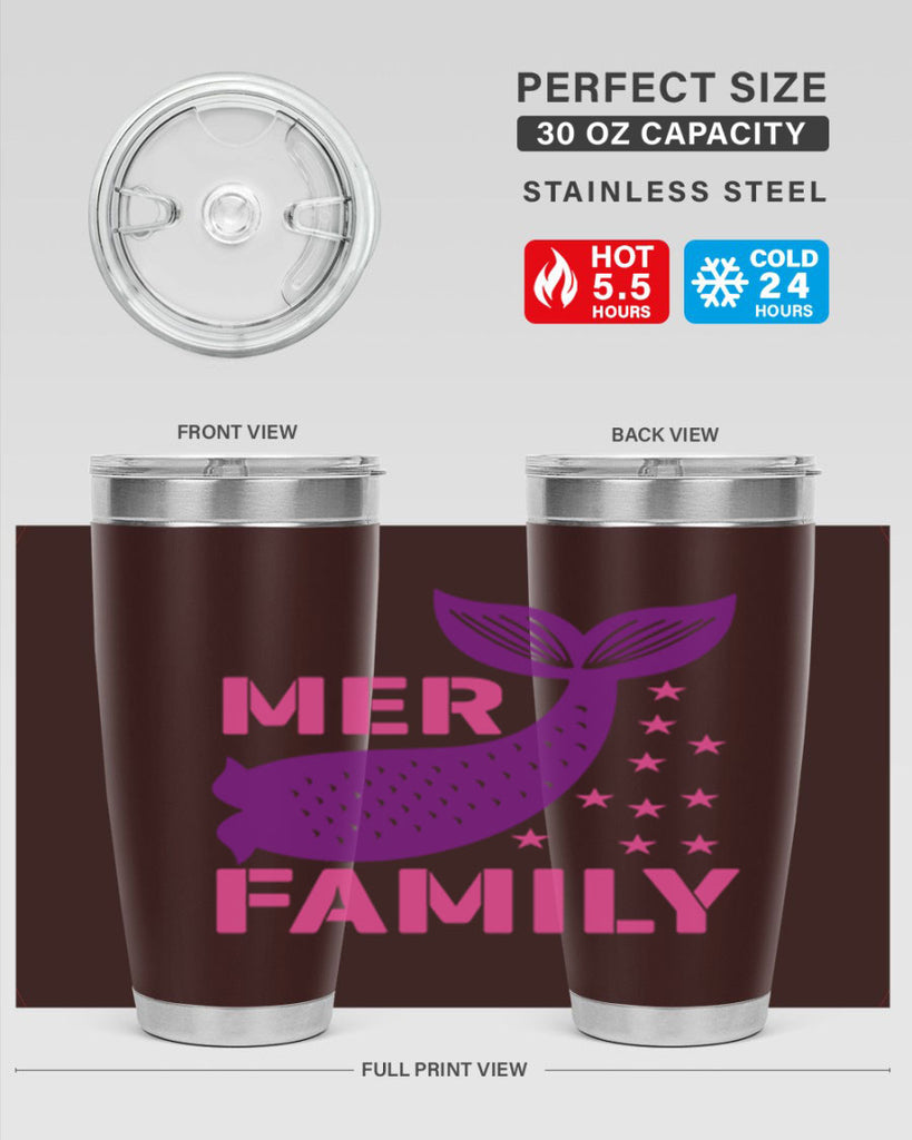 Mer Family 327#- mermaid- Tumbler