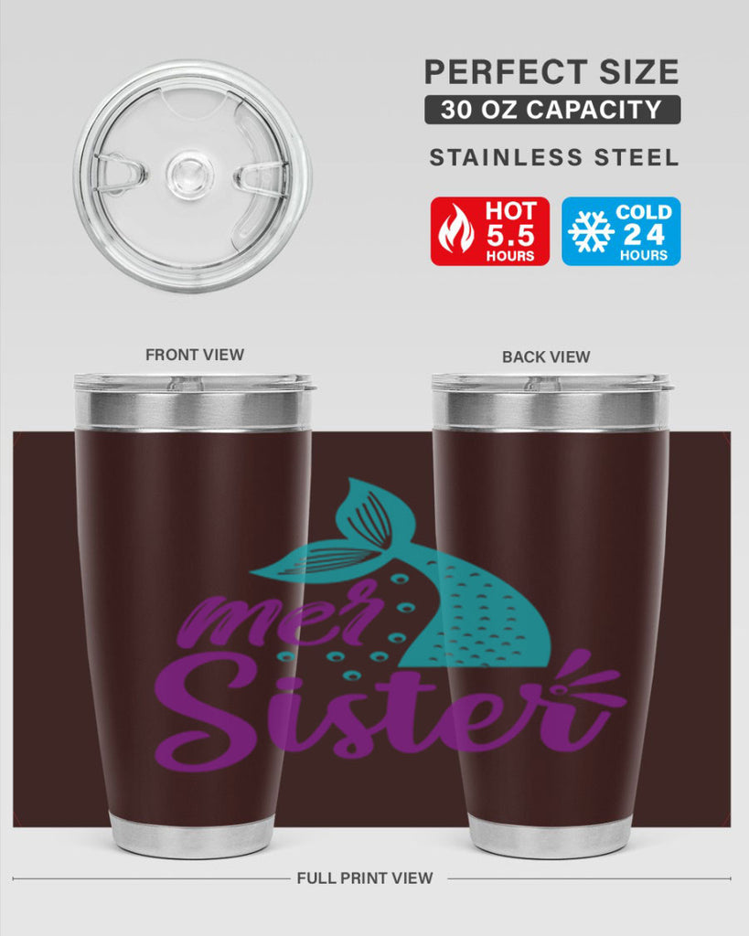 Mer Sister 346#- mermaid- Tumbler